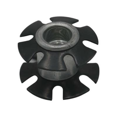 China Heavy industry wholesale star sunflower crown shaped nut 1/4 5/16 3/8 M4 M5 M6 M8 M10 M12 threaded wood fangled connecting square round for sale