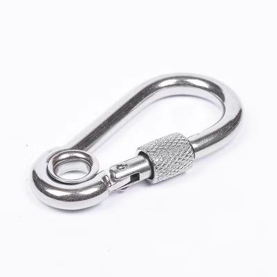 China Hot sales spiral 304 316 stainless steel, aluminum, mountaineering safety spring buckle for sale