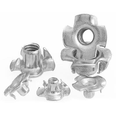 China Heavy Industry Grade 4 Carbon Steel 6 8 10 Stainless Steel M6 M8 M10 M12 Galvanized Customized Metric Inch T-Slot Four-Jaw Nut Claw Nuts size for sale