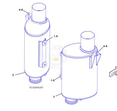 China Building Material Stores CAT D11R D11T C32 442-0050 4420050 Engine Exhaust Muffler Set For Tractor Track Dozer Type for sale