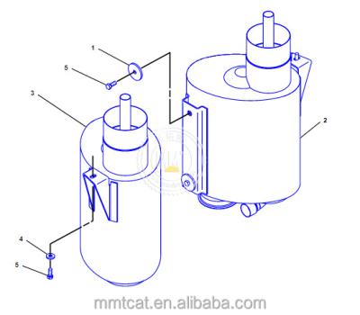 China Building Material Stores CAT 589 8A D8L D9N 4W-8485 4W8485 Engine Exhaust Muffler Set For Tractor Track Dozer Type for sale