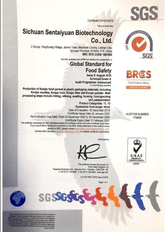 BRC - Sichuan Sentaiyuan Biotechnology Co., Ltd.