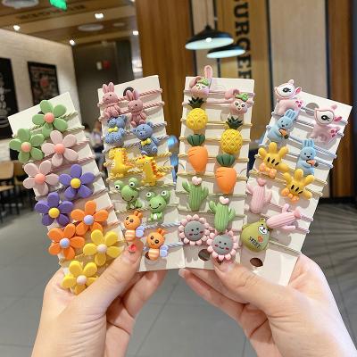 China Cute Children Hair Accessories Cute Kids Hair Ropes Girls Headwear Baby Hair Tie Headwear Elastic Flower Hair Bands for sale