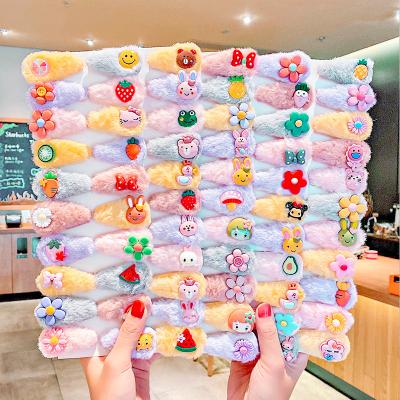 China Sandro Hot Sell Winter Fur Soft Hair Accessories Cute Hair Clips Children Girls Hairpin for sale