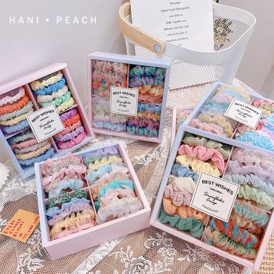 China Hair Ties Hair Scrunchies Candy Color Elastic Hair Ties Rope Autumn Winter Women Ponytail Hair Accessories Girls Headbands Gift for sale