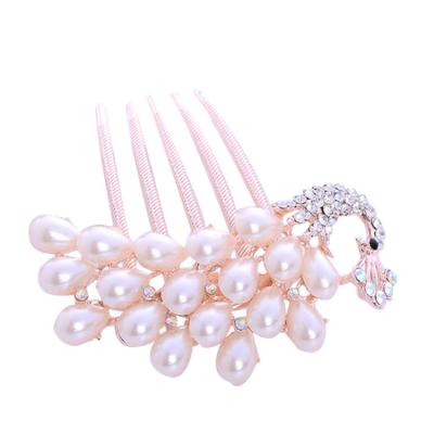 China Bridal Hair Comb Tiara Sandro Bride Twists Hair Combed Gold Hair Comb of Bride Hair Accessories For Wedding for sale