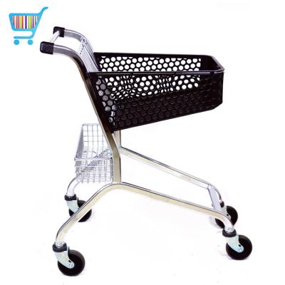 China Unveiling MOQ 500 PCS 50L European Style Plastic Shopping Cart Trolley With 5 Inch Swivel Wheels, Plastic Trolley Manufacturer for sale