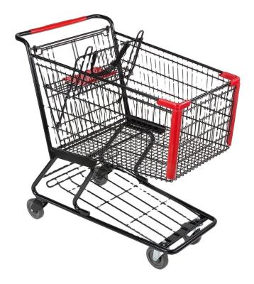 China American style anti-rust trolley, shopping carts for sale, American style supermarket trolley 180L width 25 inches for sale