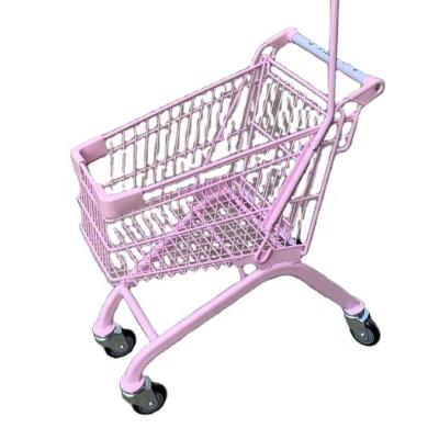 China Unveiling MOQ 50 PCS 34L Kiddie Trolley Cart with pole flag,kiddie cart child cart in pink color for sale