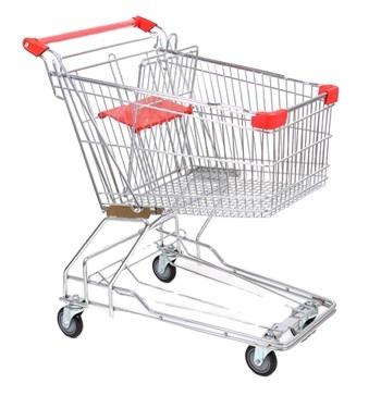 China Unveiling MOQ 50 PCS Chrome Plated 85L Indonesia Style Supermarket Trolley With Chrome Plating for sale