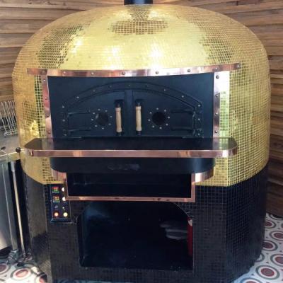 China Gold Mosaic Tiles Decoration Commercial Pizza Electric Supply Oven Baking 5 Pizza Pizza Combiroaster Commercial Oven At One Time for sale