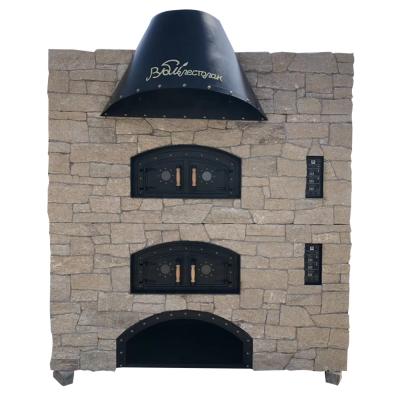 China Musashi Commercial Gas Supply Hot Selling Wooden Stone Fired Commercial Bread Oven Pizza Oven Bread Baking for sale