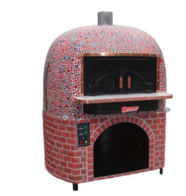 China Restaurant Gas Volcanic Rock Pizza Oven Customizable Gas Large Pizza Commercial Supply Heating Oven for sale