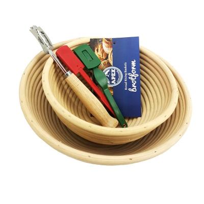 China Banneton's Basket Proofing Kit Dough Whisk Bread Viable Bread Blade Set For Bread Baking for sale