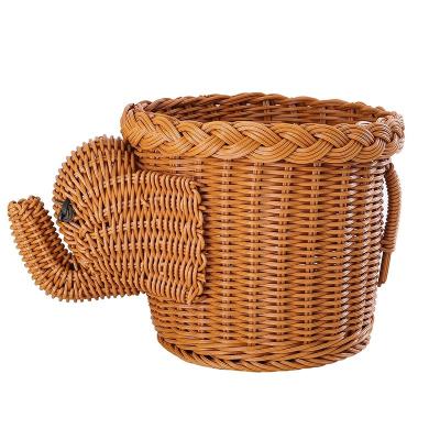 China Large Storage Baskets for Househeld PP Rattan Flower Weaving Basket in Creative Animal Shapes for sale