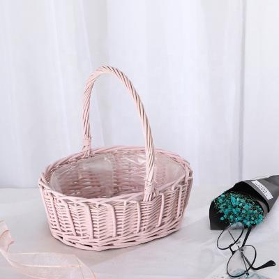 China Gift Hand - Valentine Woven Wicker Baskets for Gifts and Flowers for sale