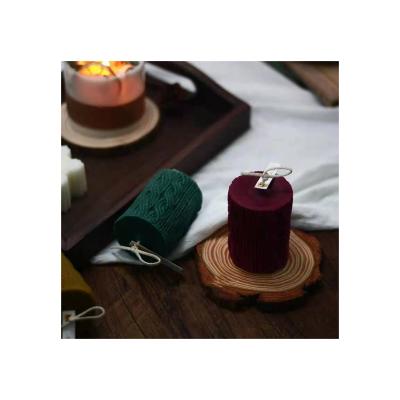 China Fragrance / Scented Wholesale Scented Candles For Resale Christmas Soy Wax Scented Candle Colored Wire Pillar Candles for sale