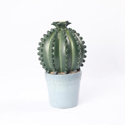 China New Europe Resin Vivid Plant Pot Table Decor Home Craft Resin Around Artificial Cactus Plants Decoration for sale