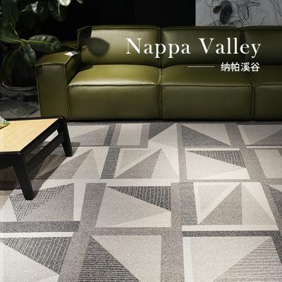 China Removable Printed Tufted Carpet Tiles 40x40cm Washable Residential Carpet Tiles Thick Washable Carpet Tiles for sale