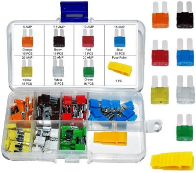 China 105 PCS Micro2 ATR Car Plastic Blade Melts - Assorted Automotive Fuses With Puller Tool, Car Boat Truck SUV RV Melts Replacement for sale