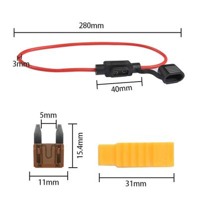 China 5 Pcs Automotive In-Line Fuse Holder with 16AWG 6pcs ATC Blade Fuse Assortment (3A 5A 7.5A 10A 15A 20A) and Fuse Puller for sale