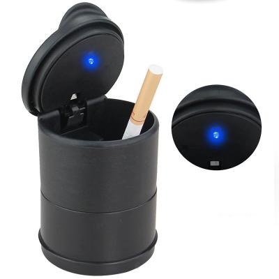 China ABS plastic most hot selling cigarette ashtrays with blue LED light for cars/4s ashtray for sale