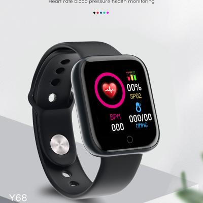 China In-ear D20 Wireless Compatible Watches Men Waterproof Smart Heart Rate Monitor Y68 D20 B Sports Fitness Tracker Wristband Blood Pressure for sale