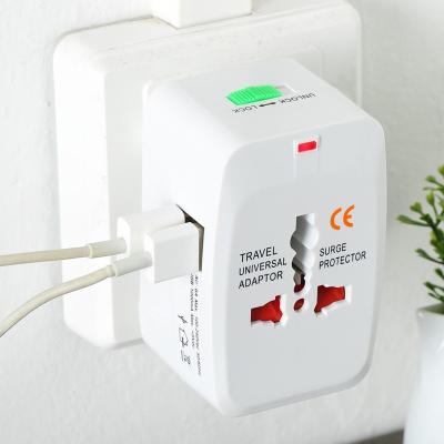 China Cell Phone Factory Price All In 1 Universal Plug Adapter 2 USB Port World Travel AC Charger Adapter With EU US UK AU AU Converter Plug for sale