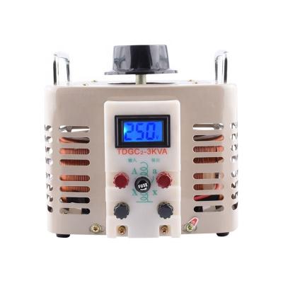 China Single Phase 3kva Variac / Variable Transformer / 220V Manual Instrument TDGC2 200va-20kva Voltage Regulator for sale