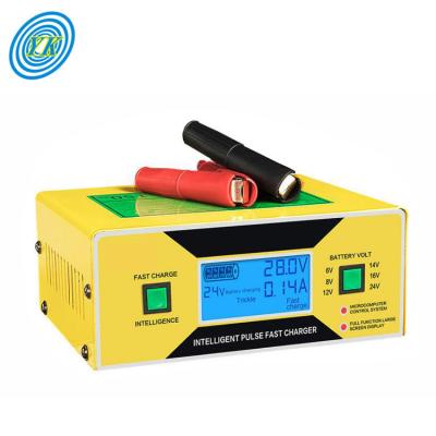 China Pulse standard model battery charger 12v 24v 10A auto lead acid battery charger for car for sale