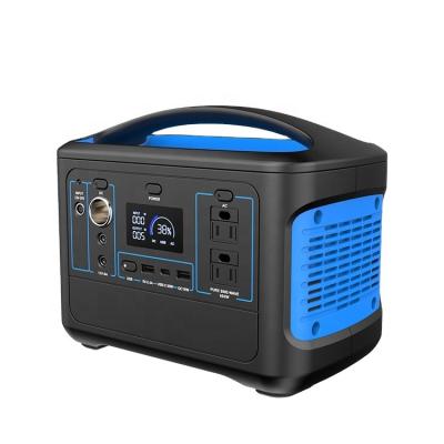 China Portable Fast Charging Backup Power Station Generator 600W Portable Station Power Bank Use For Camping for sale