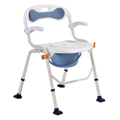 China Steel Soft Cushion 3 in 1 Shower Chair Toilet Seat Raiser Height Adjust Health Care High Quality Light Weight Commode Steel Chair for sale