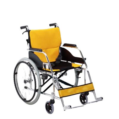 China Hot Sales Product Aluminum Wide Front Wheel Wheelchair For Disabled Hand Brake Drop Back Folding Aluminum Wheelchair for sale