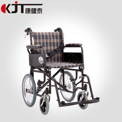 China Hospital Detachable Armrest And Footrest Painted Steel Frame Wheelchair for sale