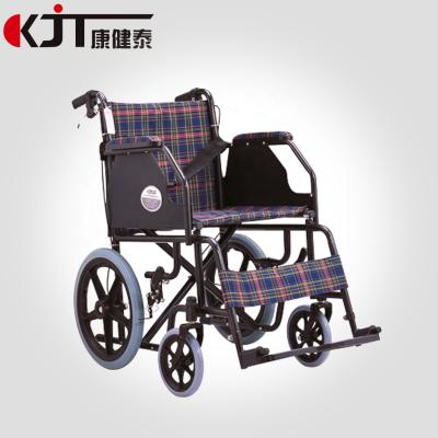 China Hospital Fixed Armrest And Footrest Painted Steel Frame Manual Wheelchair For Older Steel Wheelchair for sale