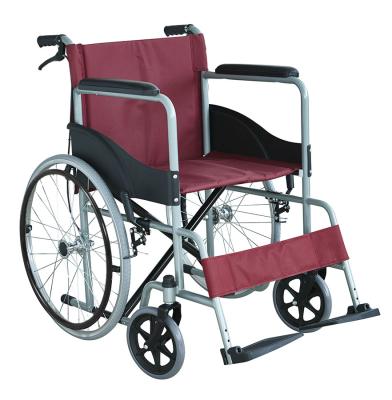 China Economic Steel Wheelchair Chair For Older Cheapest Manual Wheelchair Silla De Ruedas Steel Wheelchair for sale