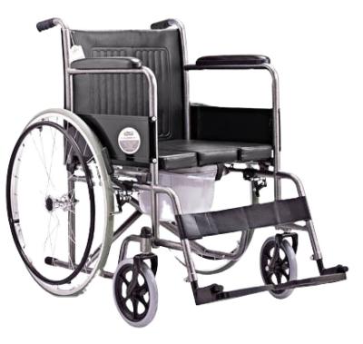 China Popular Manual Hospital Commode Chair With Bedpan Wheelchair for sale