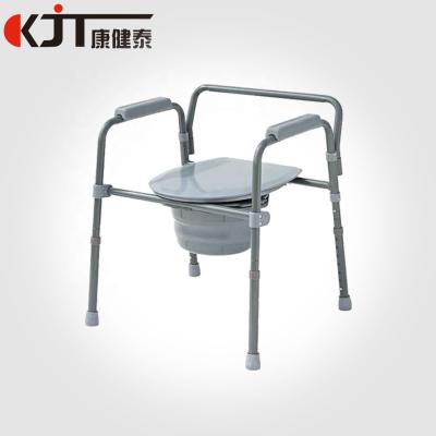 China Convenient Easy Carry Toilet Commode Foldable Chair For Elderly for sale