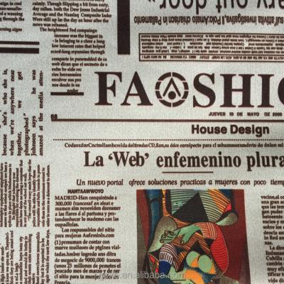 China Tear-Resistant PVC Coated Polyester Oxford Fabric Newspaper Print for sale