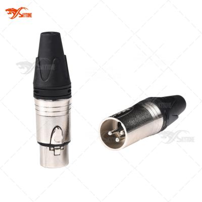 China For signal connection 3 pin XLR male+female wire connector for microphone, processor, mixer for sale