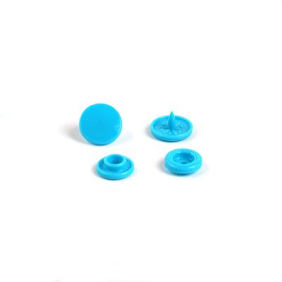 China KERUI Viable Blue Color T5 Shiny Plastic Snap Button For BRAND SUPPLIER Baby Fabric POM OEKO-TEX 100 Material NO HARMFUL for sale