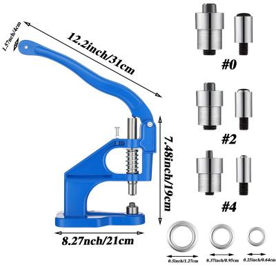 China Other AMAZON HOT SALE 3 Die Hand Press Grommets Machine Grommets Eyelets Tool Kit with Grommets for Fit Mold DIY Craft Shoes Belt Cap for sale