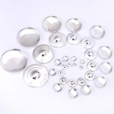 China Sustainable Canvas Cover Clothes Aluminum Handmade Button DIY Metal Roll Shape Around Fabric Accessories Clothes for sale