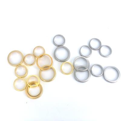 China RING Fabric Covered Buttons Viable Blank DIY Aluminum Sewing Clothing Decorate Ring Buttons Fabric Covered Wholesale for sale