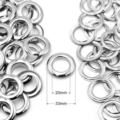 China 100sets 20mm 4 color grommet nickel free high quality pure brass material eyelet with gasket adjustment leather DIY craft shoes belt cap in stock for sale