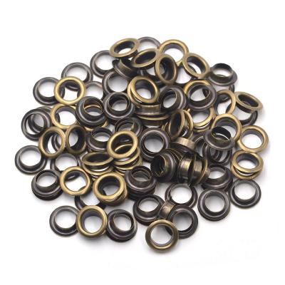 China Nickel Free In Stock 100sets 4mm/5mm/6mm/7mm/8mm/10mm Grommet Pure Brass Material Bronze Grommet With Gasket Adjustment Leather Craft Shoes Belt Cap for sale