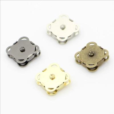 China Viable Sewing Magnetic Button Snaps Pinch Large For Narrow Handbag Clothes Sewing Craft Plum Blossom Buttons Wholesale for sale