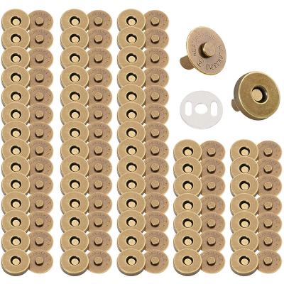 China 100 viable sets 18mm magnetic 4colors buttons pinch snap clasps for purses no--sewing craft bags clothes wholesale magnetic buttons for sale