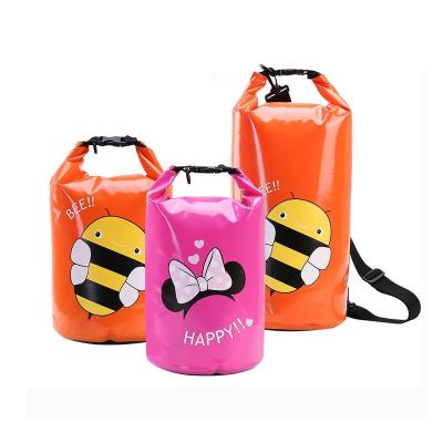 China Water Proof Fashion Cartoon Dry Bag Cylinder Waterproof Bag For Kids for sale