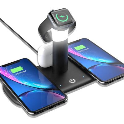 China 4 in 1 Wireless Charging Customized LOGO 4 in 1 Wireless Charger for iPhone 12 Charging 15W Qi Magnetic Wireless Charger for sale